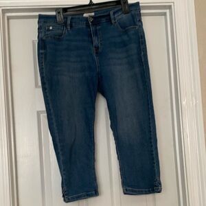 Curve Appeal Shaping denim capri jeans